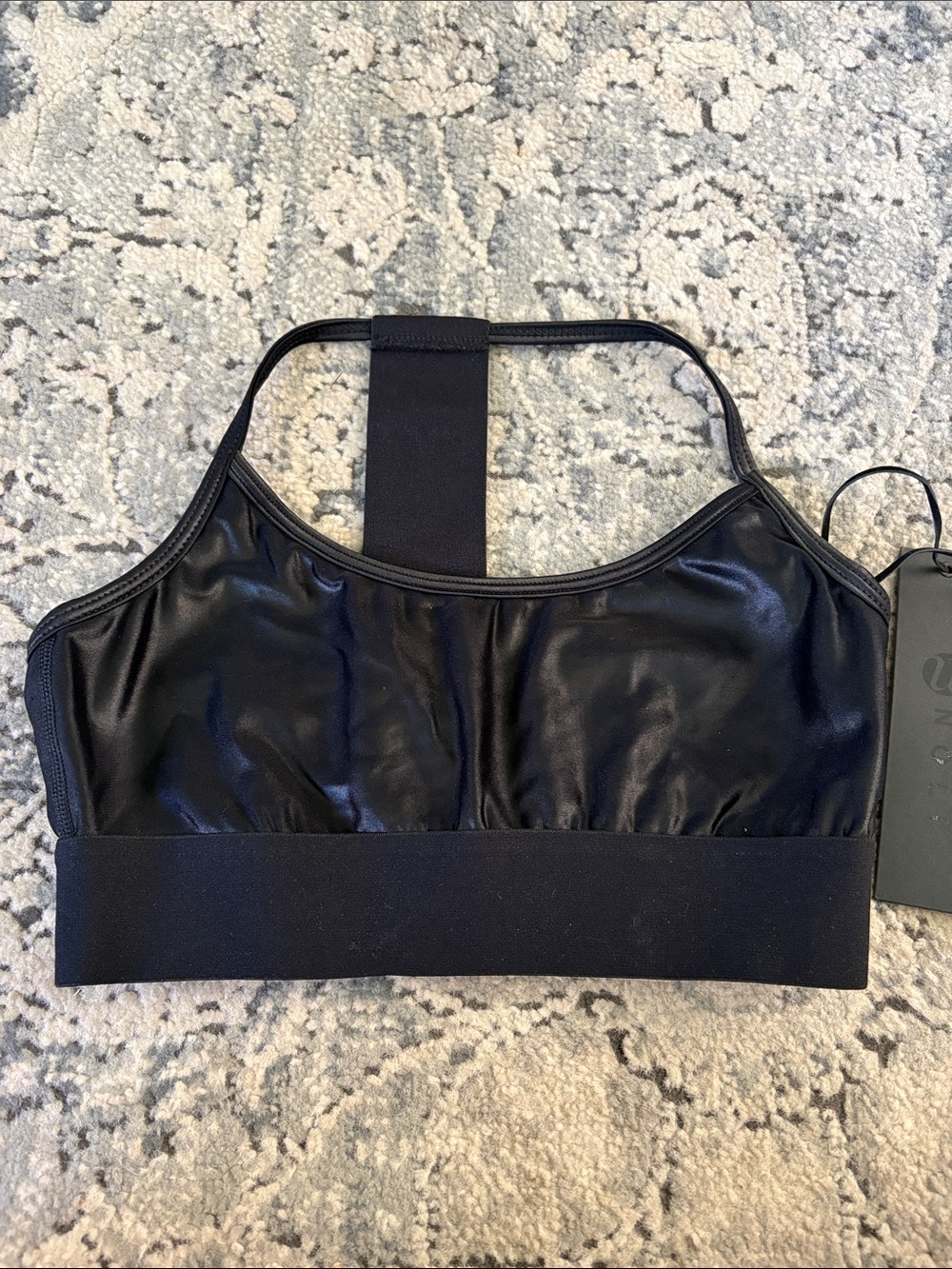 NOLI Black Satin-Look Crop Bralette